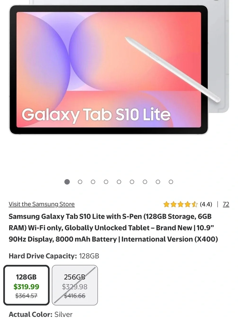 Samsung Galaxy Tab S10 Lite - White Tablet with S Pen